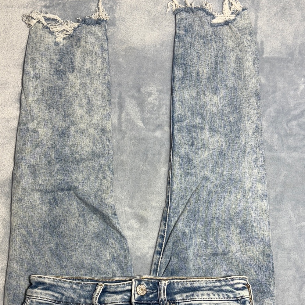 American Eagle Highest Rise Jegging Crop Light Blue Jeans - Picture 8 of 14